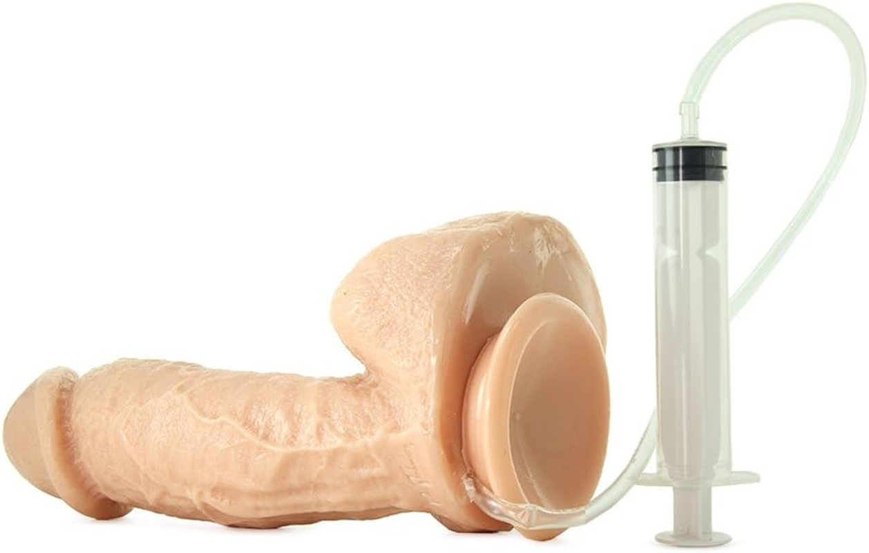 Doc Johnson the Amazing Squirting Realistic Cock with 1 Oz. Bottle of Splooge Juice - Vanilla image number 5