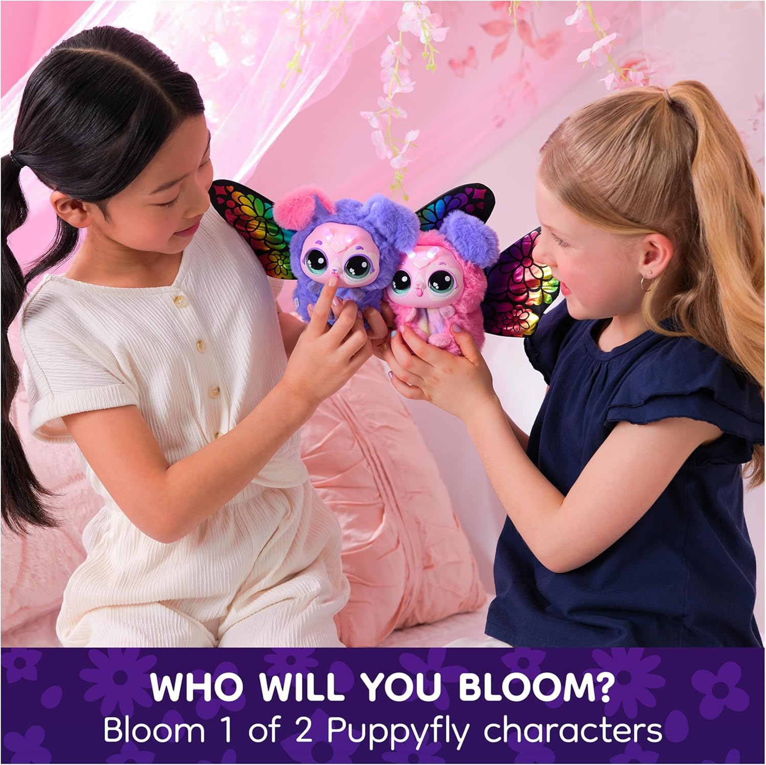 Bloomables by Hatchimals, Puppyfly Surprise Interactive Toy and Flower with Repeatable Reveal and Transformation, 100+ Sounds and Reactions (Styles Vary), Kids Toys for Girls and Boys. image number 2