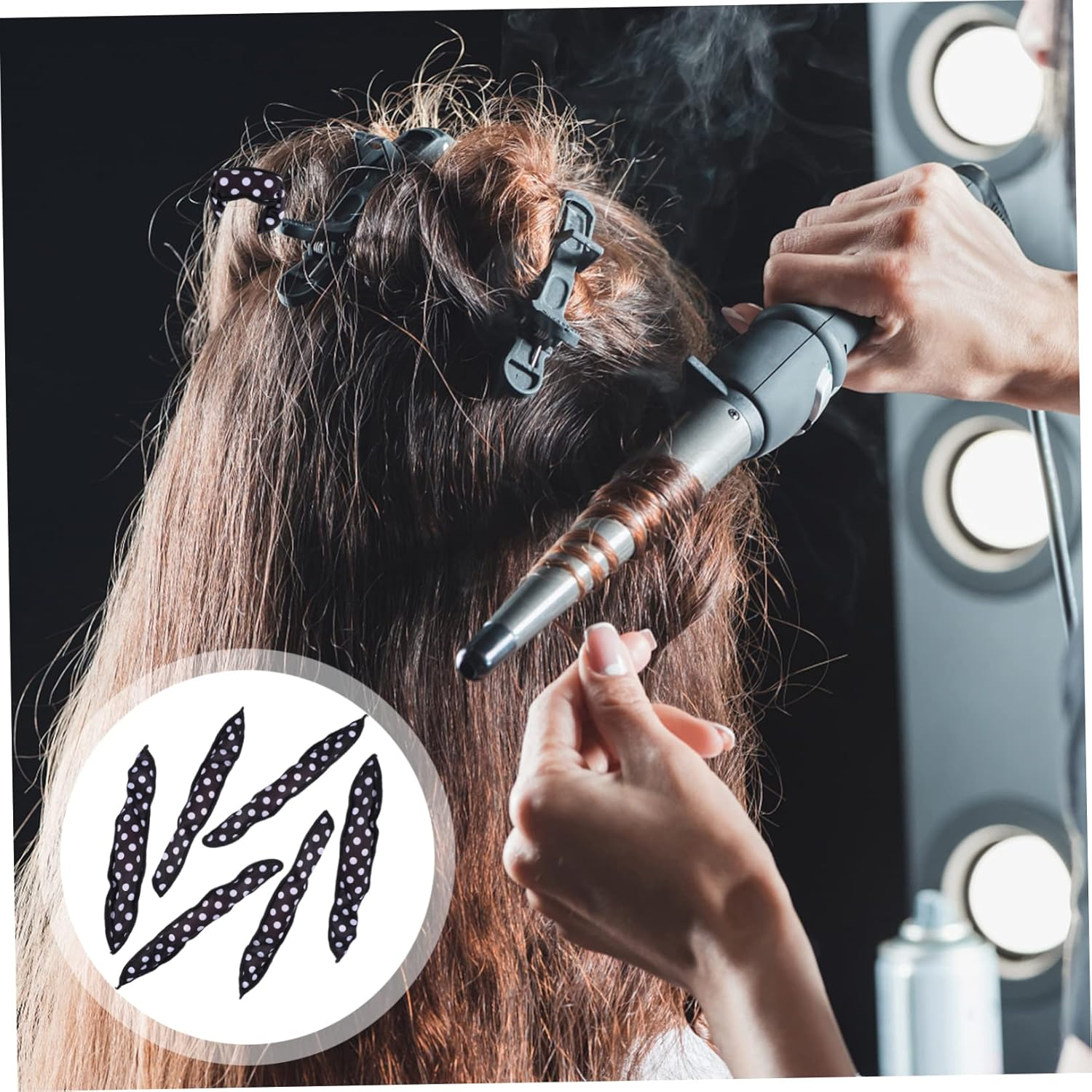 COMPUKAS 10Pcs Sponge Hair Rollers for Women Heatless DIY Curling Tool for Safe Odorless Lightweight Design for Comfortable Overnight Styling image number 6