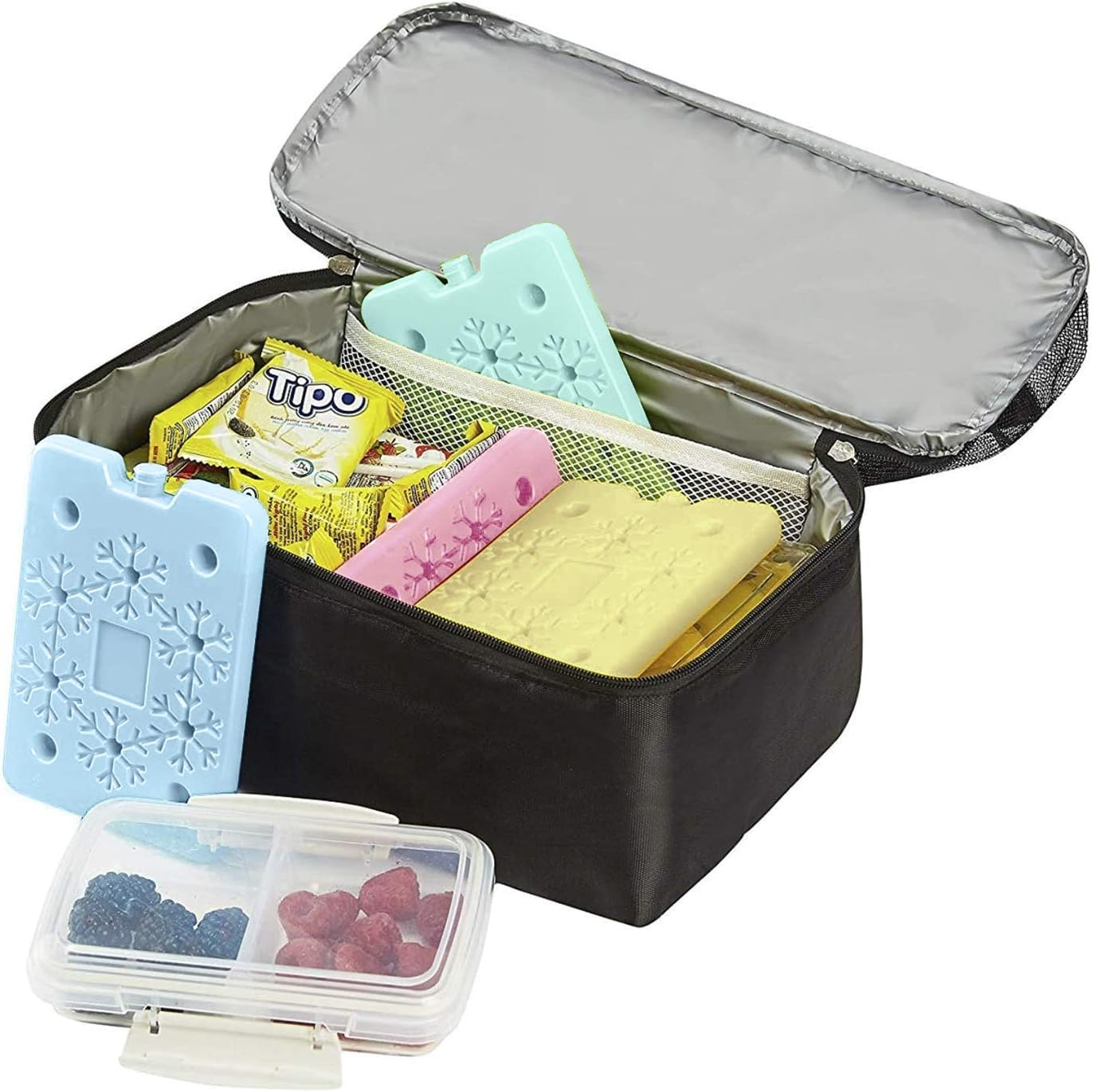 Blue ELE Macaron-Colored Ice Pack for Lunch Box and Cooler, BPA Free, Reusable and Long Lasting, Slim and Lightweight Design for Kids, Set of 4, Fun & Colorful, BE01 Macaron-Colored - Fun  Colorful image number 6