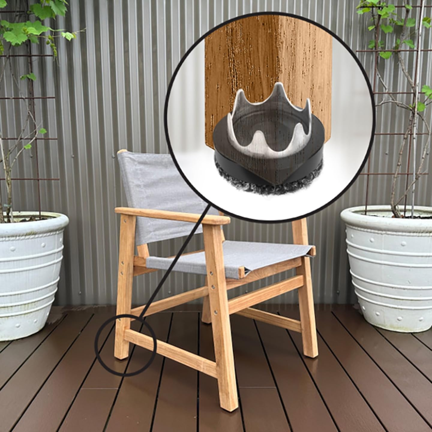 Gorilla Outdoor 25Mm Furniture Feet Floor Protectors/Weatherproof Berber Glides (Set of 8) Tap on Furniture Pads Guaranteed to Stay On, for Outdoor & Indoor Use image number 3