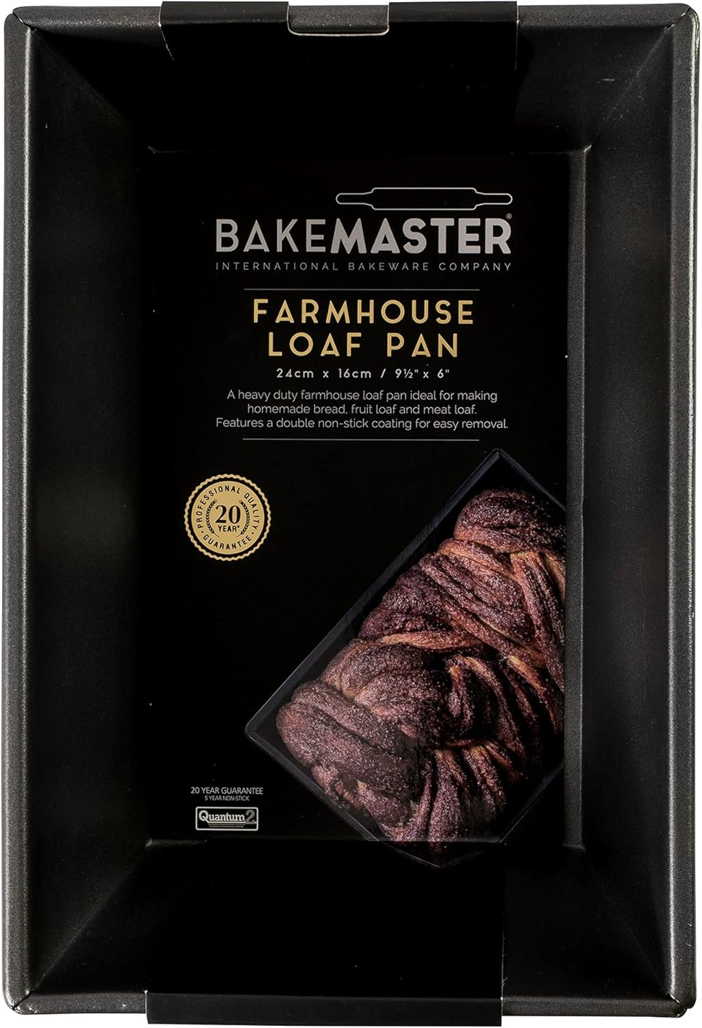 Bakemaster Loaf Pan Non-Stick Farmhouse Loaf Pan, Grey, SHHB94 image number 2