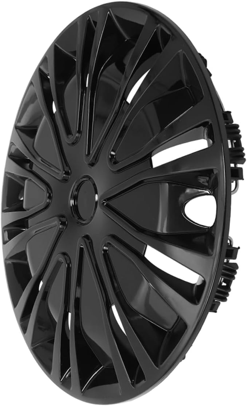 GETAJGHSD 15-Inch Car Hubcaps Decorative Wheel Hub Covers Full Black Rim Caps Universal Automotive Wheel Covers for Vehicle Exterior Trim image number 4