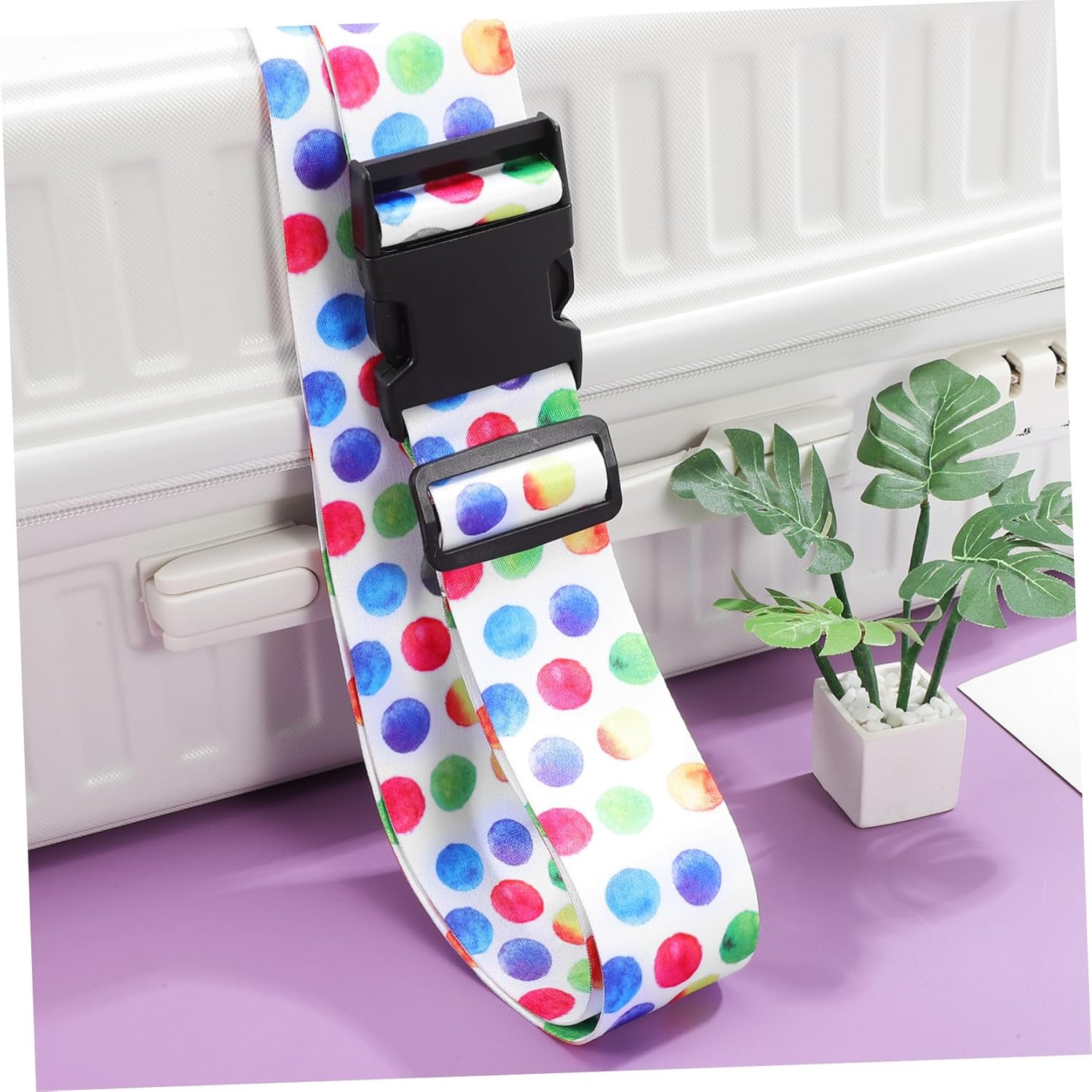 CHILDWEET Adjustable Lockable Luggage Strap with Polyester Material Lightweight Travel Belt for Suitcases Backpacks and Handbags Secure Fastening Multi-Purpose Carry Gear image number 1