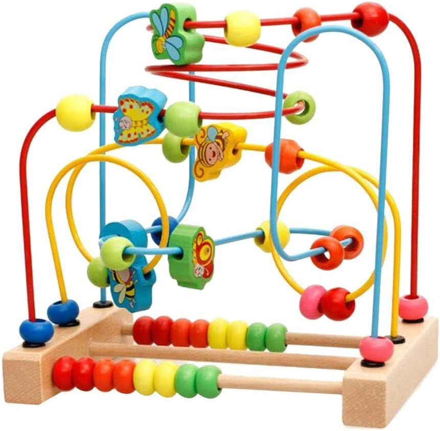 Wooden Baby Math Toy Circles Bead Abacus Maze Montessori Educational Toy image number 6