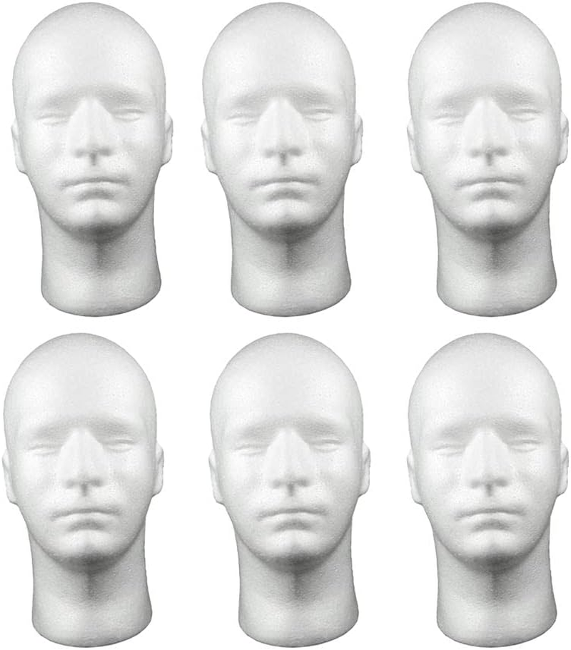 6Pcs Foam Male Head For image number 1