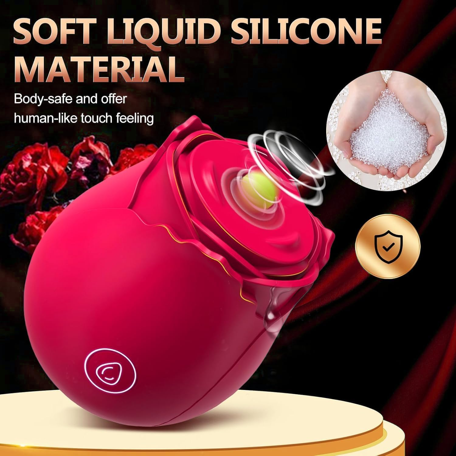 Sex Toys Vibrator Rose Toy Clit Sucker 10 Suction Modes Vibrator for Women, Adult Sex Toy with Powerful Stimulation, Sexual Wellness Products for Clitoral & Vaginal Pleasure (Red-Mg1) image number 3