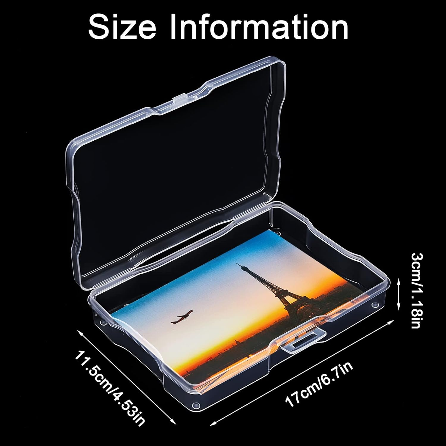 Geelin 30 Pcs Clear Photo Storage Boxes for 4" X 6" Pictures Transparent Photo Case Plastic Photo Organizers and Storage Photo Storage Containers Photo Keeper for Photo Picture Card, 6.7 X 4.7 X 1.2'' image number 1