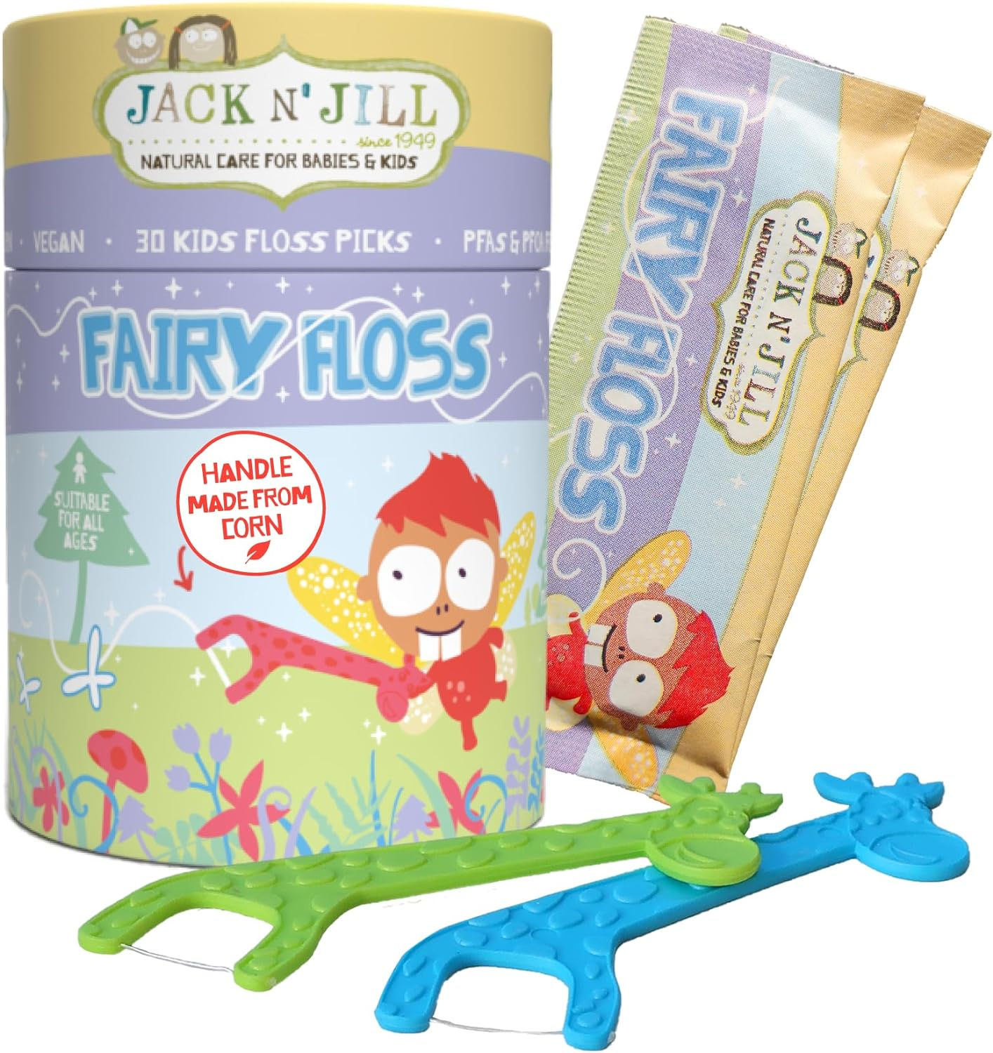 Jack N'Jill Biodegradable Fairy Floss Picks (Pack of 30) image number 5