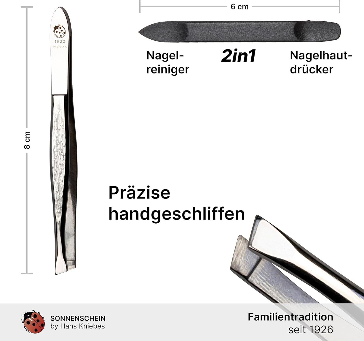 Manicure Set - 5-Piece Nail Care Set - Genuine Nappa Lambskin Leather - Nail Scissors, Cuticle Scissors, Nail File, Tweezers and Double Instrument (Turquoise) image number 2