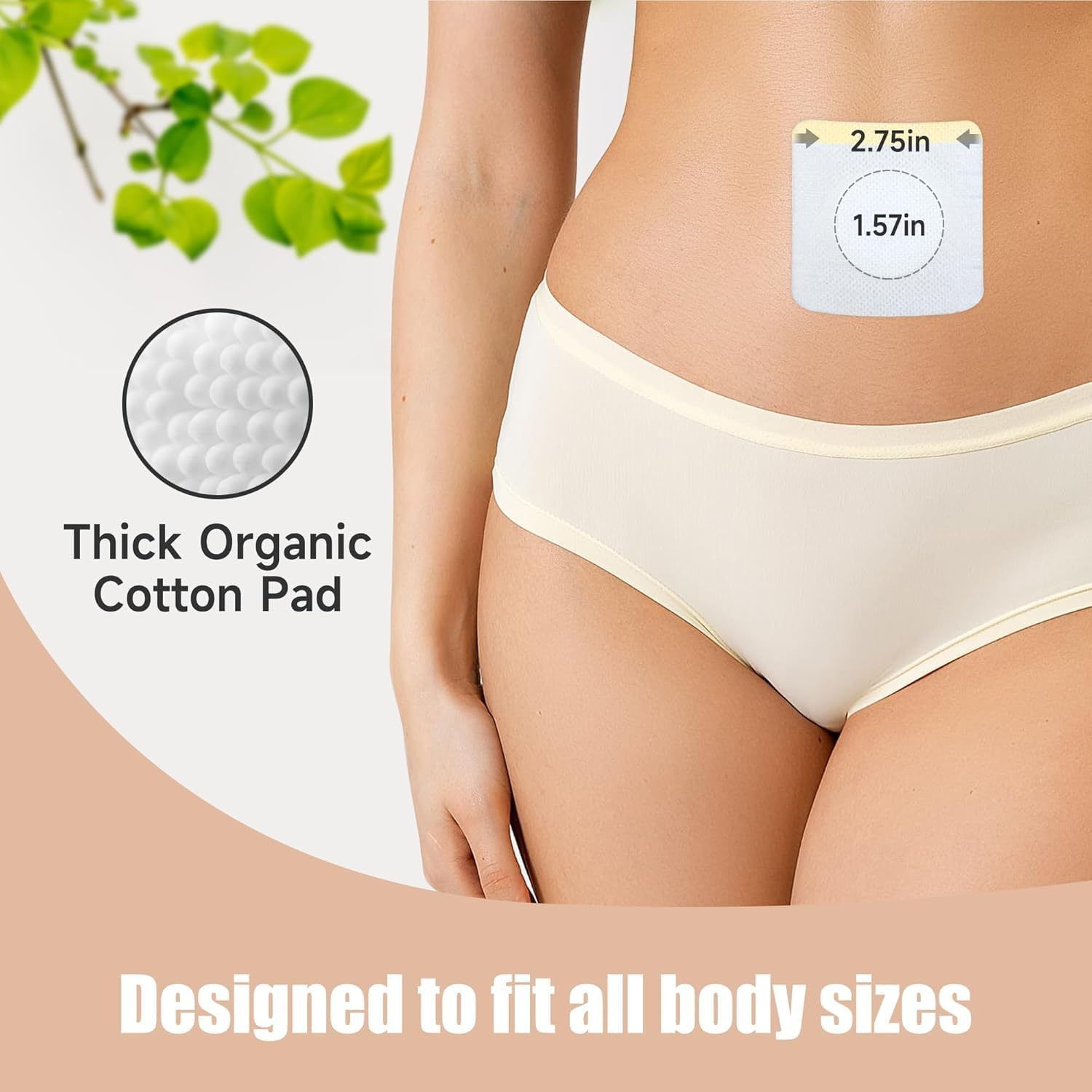 200Pcs Disposable Castor Oil Pack Wrap Belly Button, Highly Absorbent Self-Adhesive Organic Cotton Castor Packs Wrap Promotes Digestion, No Wash, Easy to Use, Anti-Seepage(Oil Not Included) image number 1