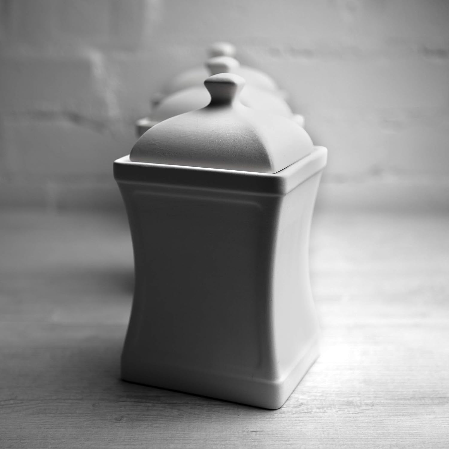 Handmade Teal Blue and White Polka Dot Large Ceramic 31.5Oz/900Ml Kitchen Storage Jar with Lid | Pottery Canister, Cookie Jar, Housewarming Gift by City to Cottage&reg; image number 6