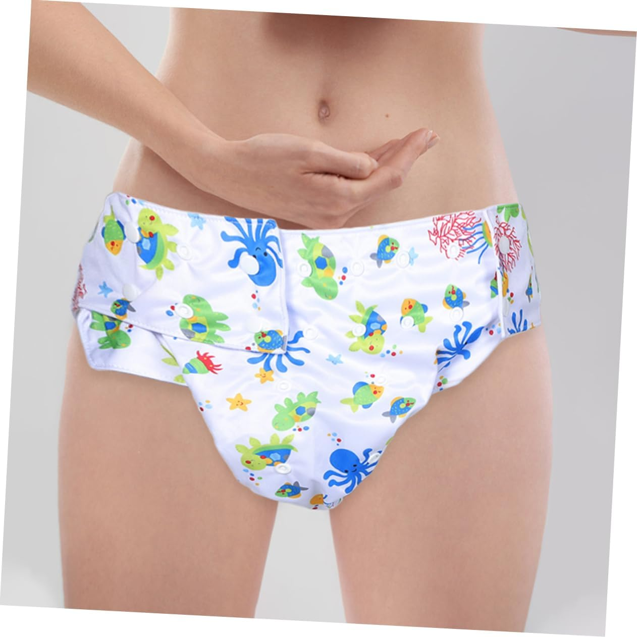 Abaodam 2Pcs Adult Diapers Reusable Cloth Underwear for Elderly Incontinence Maximum Absorbency for Women and Men Large image number 3