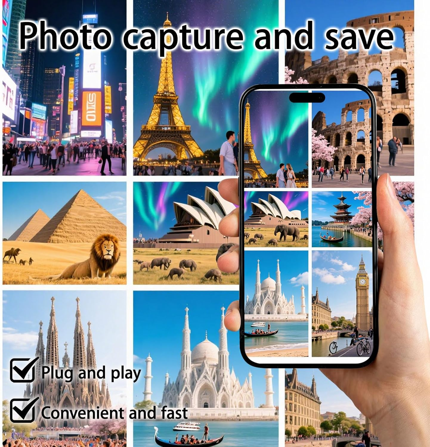 Phone Photo Stick，4-In-1 512G USB Flash Drives, High-Speed Phone Flash Drive for Ios/Android/Pc/Ipad/More Devices,For Photo and Video Transfer Storage Backup image number 4