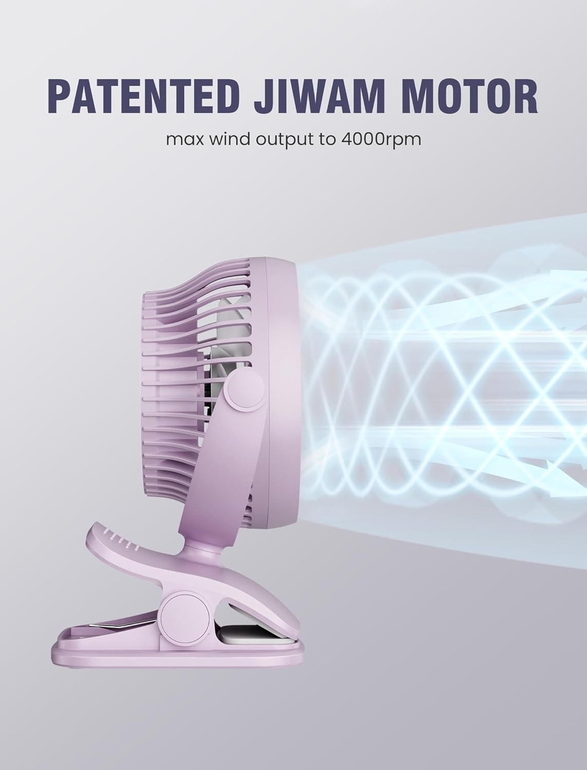 AA Battery Powered Clip on Fan with Aromatic Function,4 Speeds Battery Operated Portable Fans for Camp,Small Golf Cart USB Fan,Quiet Desk Fan with 360&deg;Rotation,Personal Dorm Fan for Home,Bed,Office image number 3