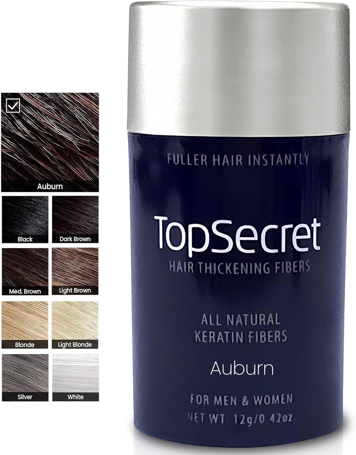 Top Secret Hair Thickening Fibers -Regular Size Refill (.42 OZ.) White