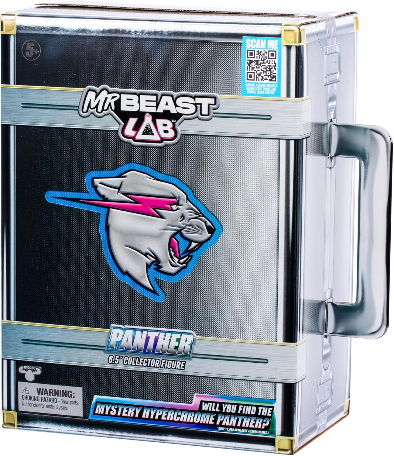 Mrbeast Lab Apex Beast Neon Panther Collector Figure, Standing at 6.5Inches/16.5Cm Tall, with Extreme Detailing, Premium Packaging, 13 Points of Articulation and Chomp Jaw image number 6
