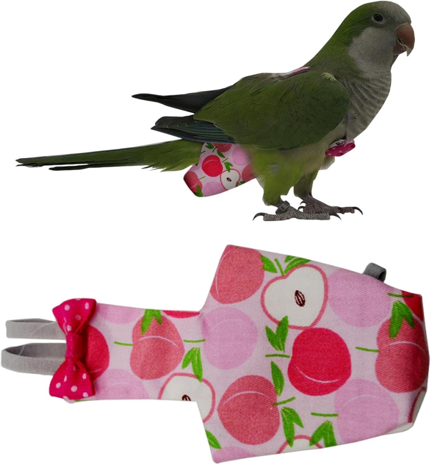 Reusable Parrots Nappy, Adjustable Soft Bird Nappy, Parrot Flight Suit, Reusable Pigeon Pants for African Budgies, Sun Parakeet image number 6