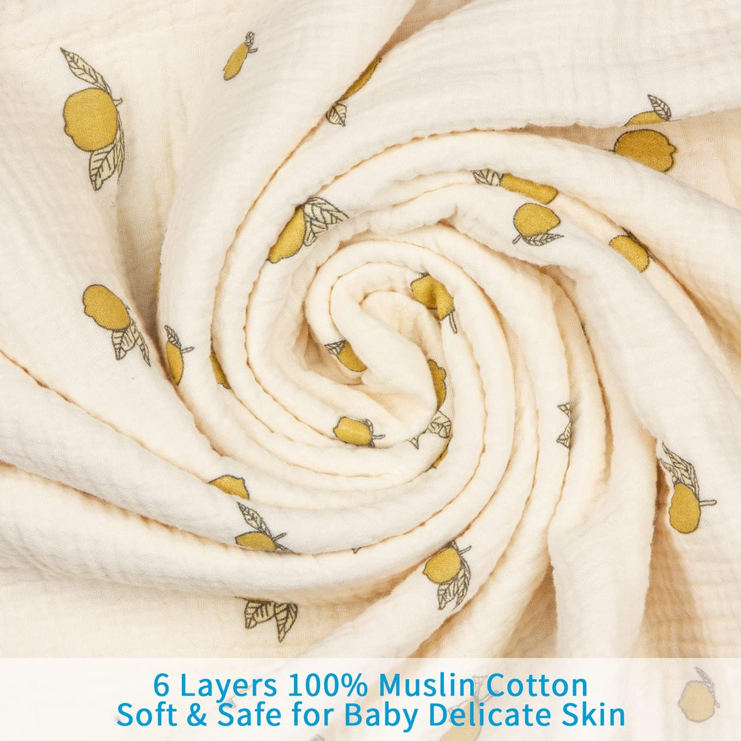 Hooded Towel Muslin Hooded Towel Made from Organic Cotton 6-Layer Cotton Bath Towel, Soft Bath Towels for Toddler Baby, Toddler Towels with Hood,1-5 Years Old Kids image number 7