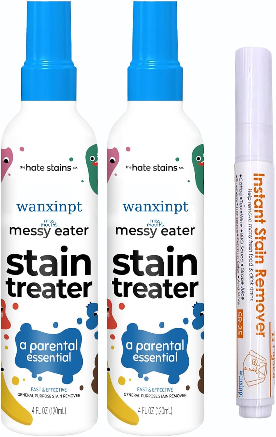 Stain Remover Spray/Portable Stain Remover Pens - Essential for Newborns and Babies - Removes Food, Grease, Coffee Stains from Clothes, Underwear, and Fabrics without Dry Cleaning image number 2