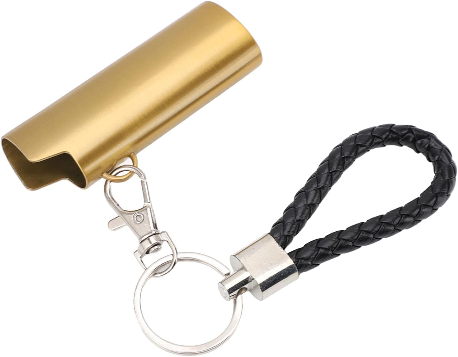 Lighter Cover Keychain, Lighter Holder Keychain anti Loss for Outdoor (Gold)