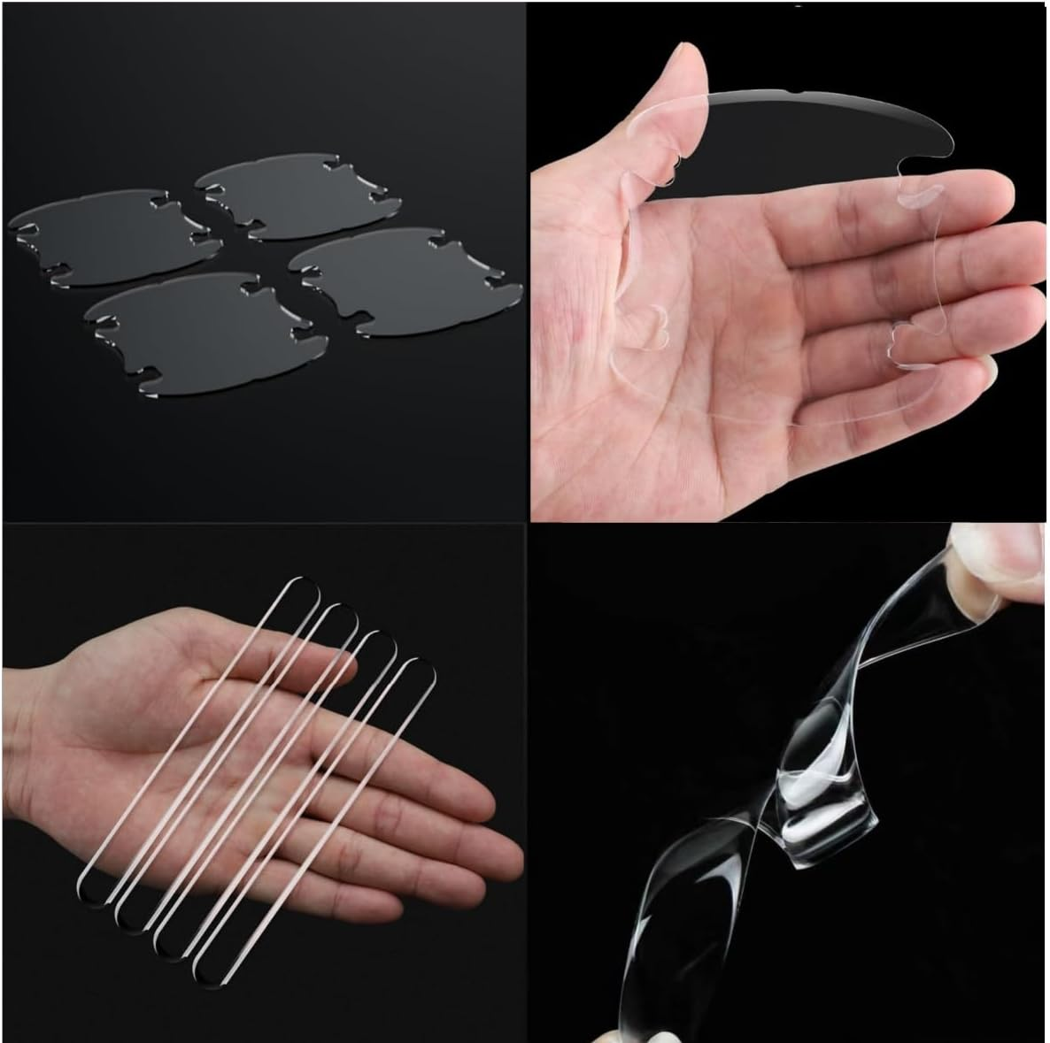 8 Pieces Transparent Door Handle Protection Sticker Set,Anti-Scratch Cup Coating, Universal Design, Paint and Bowl Protection, Car Protector Invisible Film image number 3