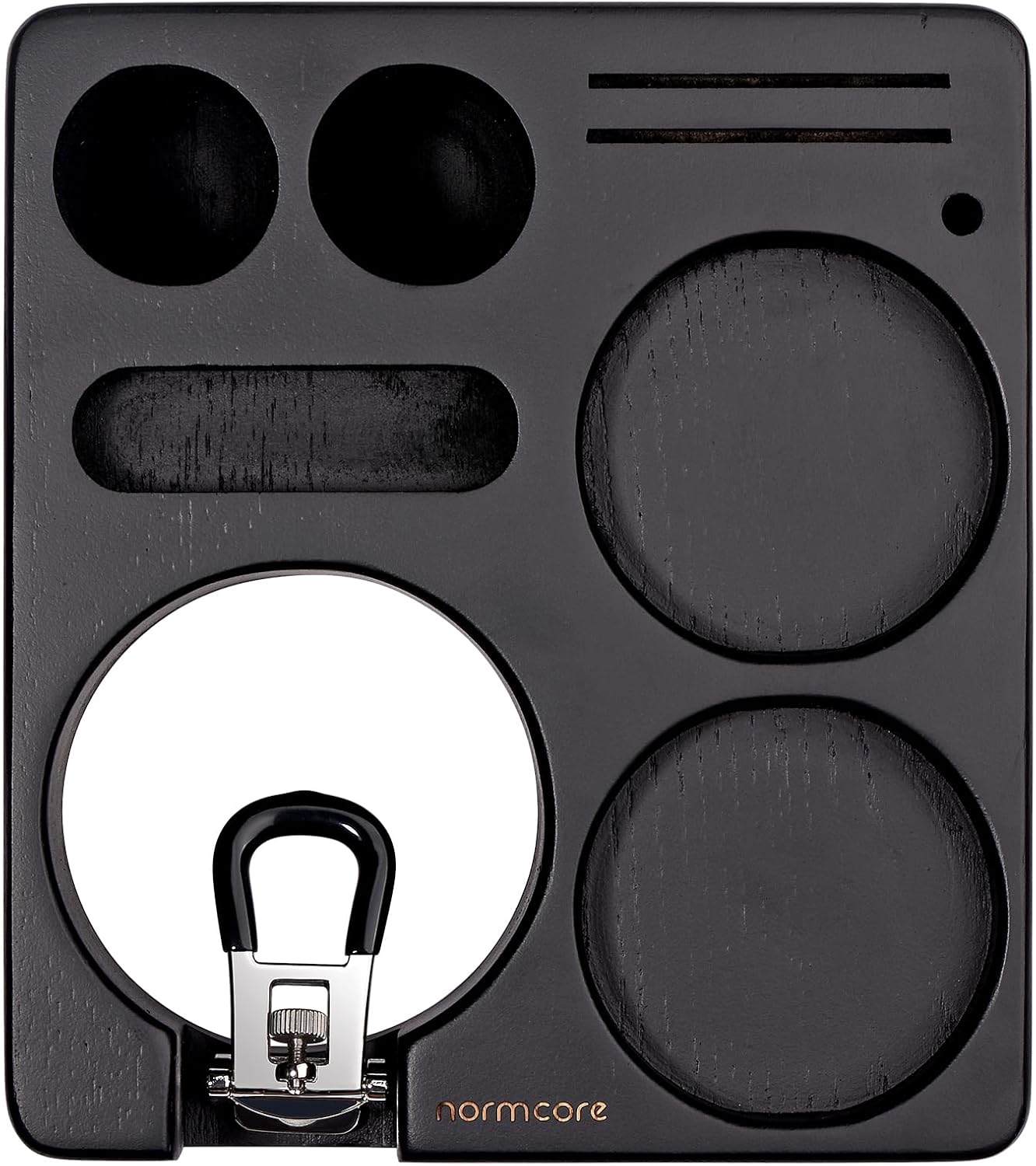 Normcore Espresso Tamper Holder, Wooden Coffee Tamper Station Base, Genuine American Black Ashwood Espresso Tamp Mat Holder Portafilters Stand Fit for 58Mm Espresso Accessories image number 7