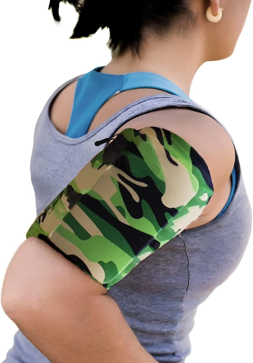 MMOBIEL Phone Holder for Running Stretchable - Size M - Armband 8 to 12 Inch Arm Circumference - Sports Armband Arm Phone Holder for Running, Cycling and Other Sports for All Phones - Black