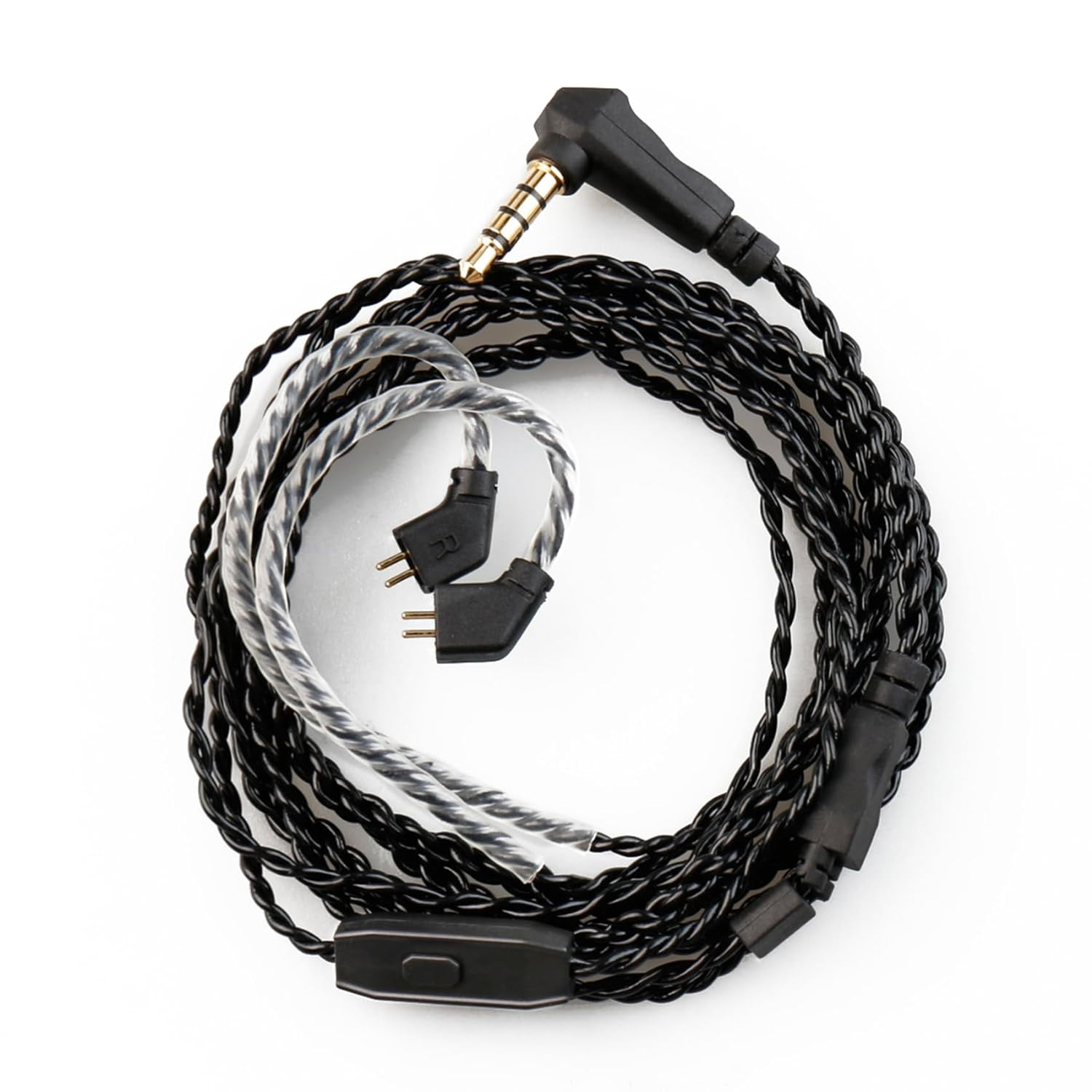 CCZ Melody Original IEM Cable with Mic, Replacement IEM Extension Cable, Upgraded in Ear Monitor Cable, Detachable Earphones Cable for Kbear Ks1, Ks2, Ccz Coffee Bean, Bc01 Pro Iems (With Microphone)