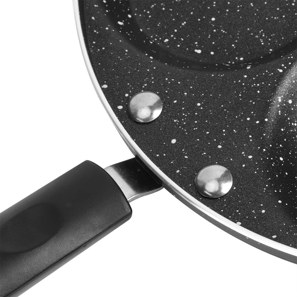 Egg Frying Pan, 4 Cup Aluminum Circle Fried Egg Pan Nonstick Pancake Pan Non Stick Egg Cooker Multi Skillet Omelet Pan for Frying Eggs Burgers Bacon image number 6
