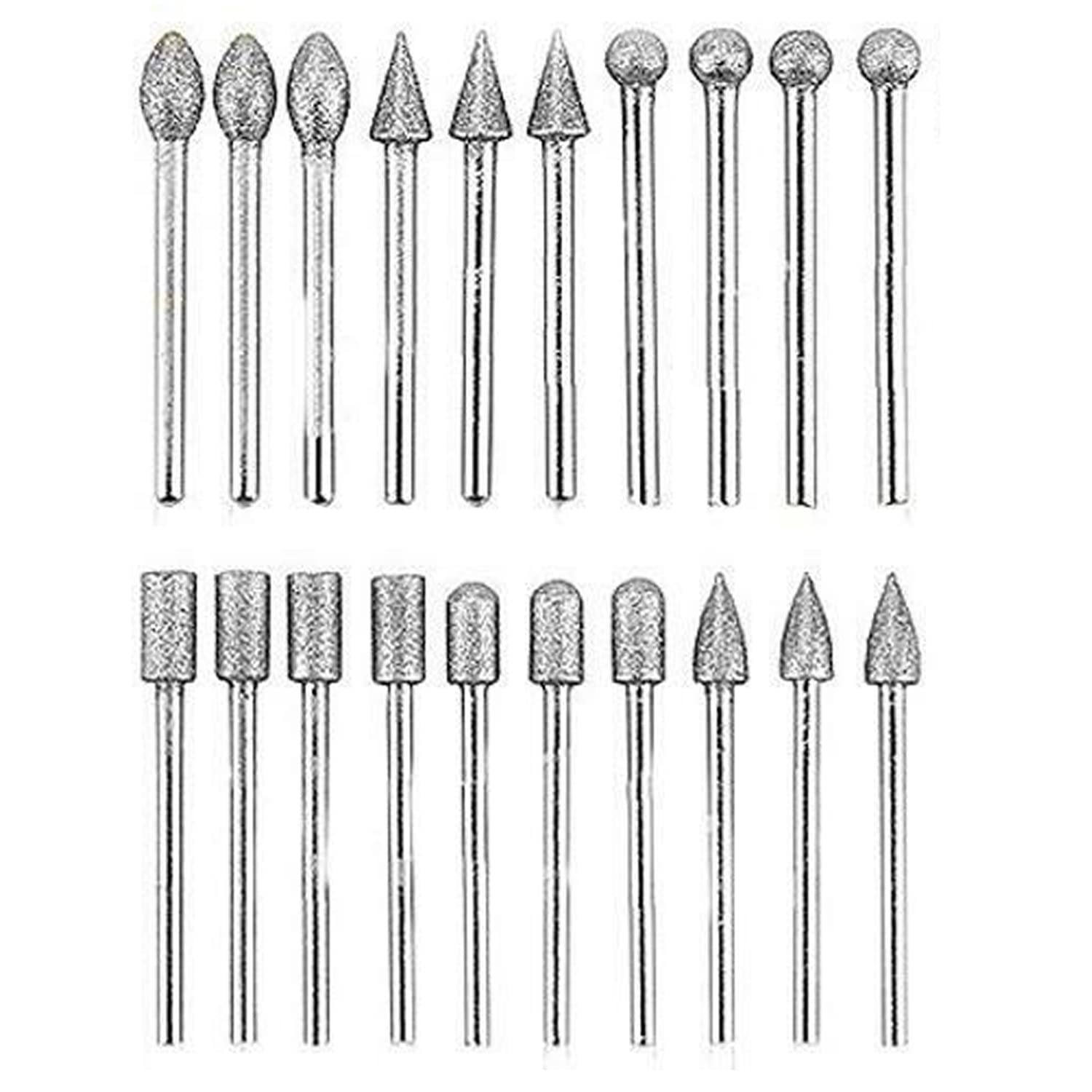 Solid Carbide Burrs for Rotary Tool 3Mm Drill Die Grinder Carving Bit [20PCS] image number 6