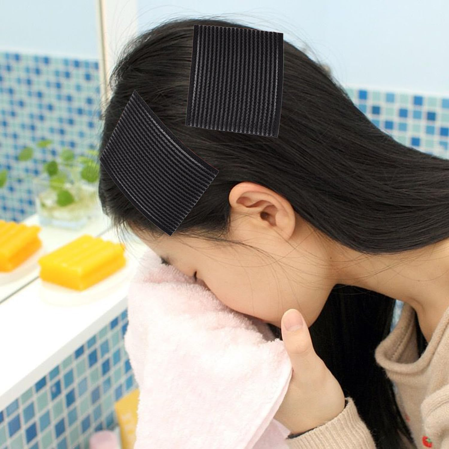 Pack of 18 Self-Adhesive Hair Stickers, Invisible Tassel Stickers for Girls, Hairpins for Hairdressers, Unisex, Suitable for Hairstyle Finishing image number 1