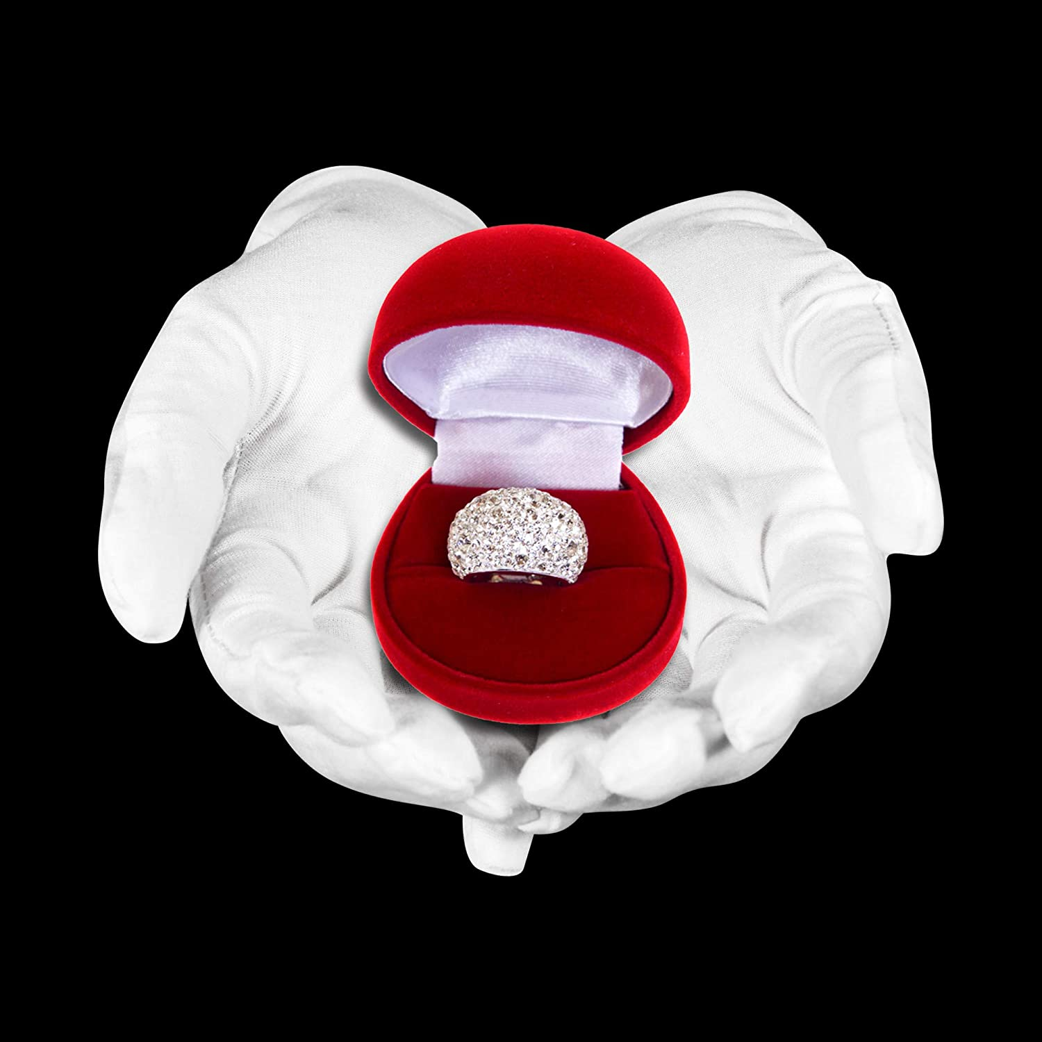 12 Pairs White Cotton Work Gloves for Serving Inspection Costume - Cloth Gloves for Dry Hands Eczema SPA Moisturizing image number 5