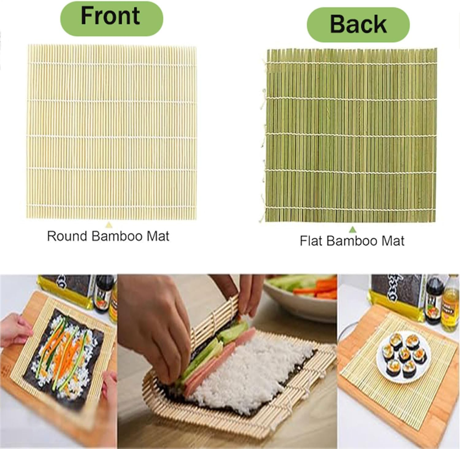 Sushi Making Kit, Sushi Roller Machine Mold, DIY Sushi Maker Tool with Bamboo Sushi Mats, Sushi Maker Roller, Plastic Sushi Bazooka, Rice Vegetable Meat Rolling, Onigiri Roller for Beginners image number 5