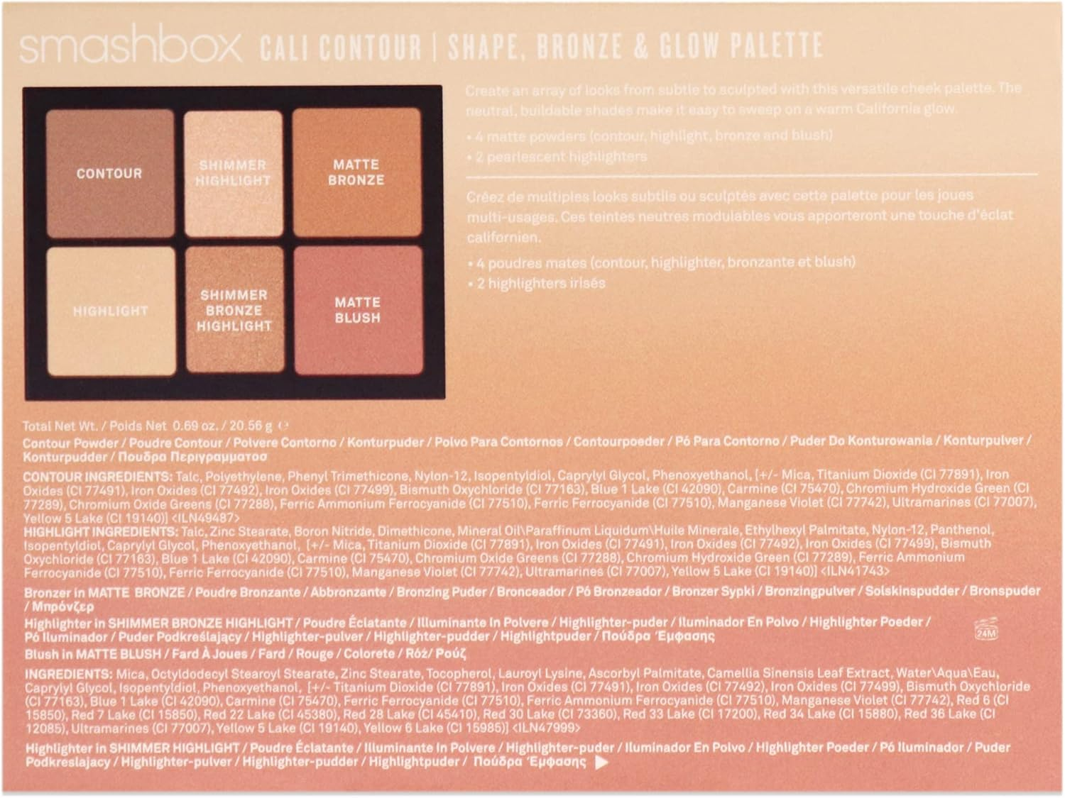 Smashbox Cali Contour Palette - Highlighter, Bronzer and Blush Powder image number 5