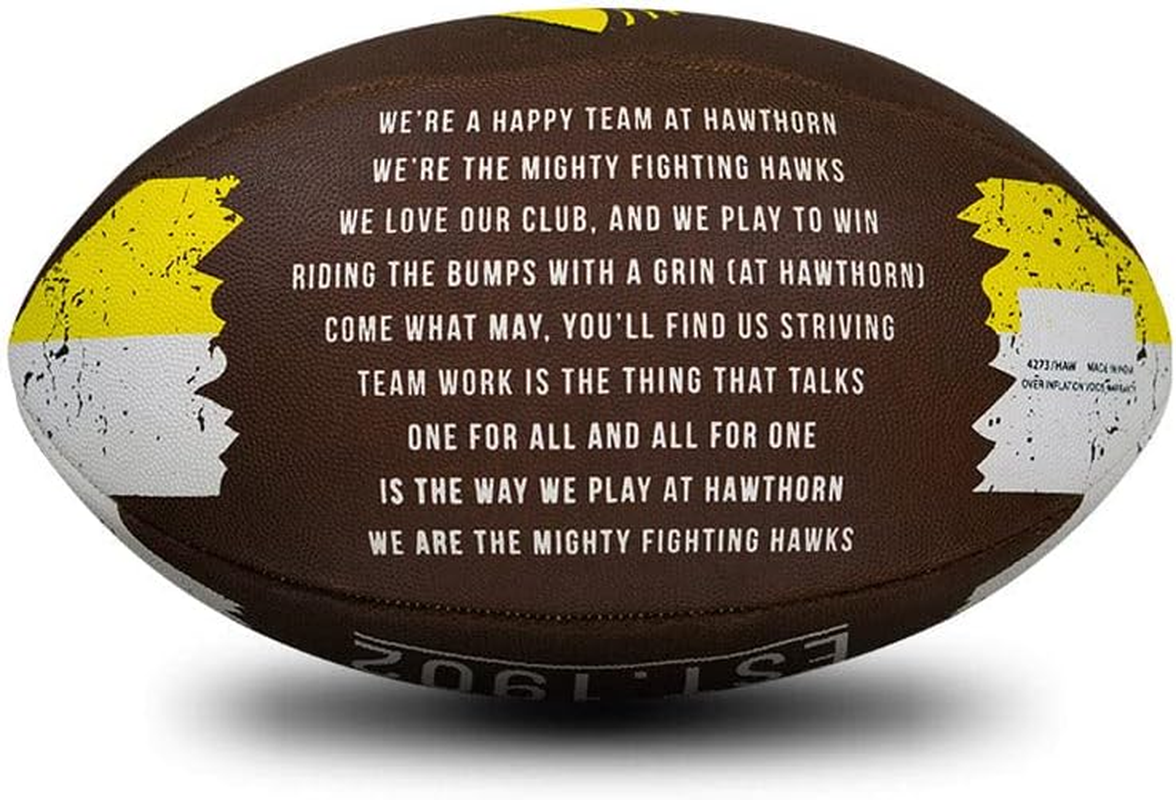 Sherrin AFL Hawthorn Hawks Song Football, Size 2 image number 2
