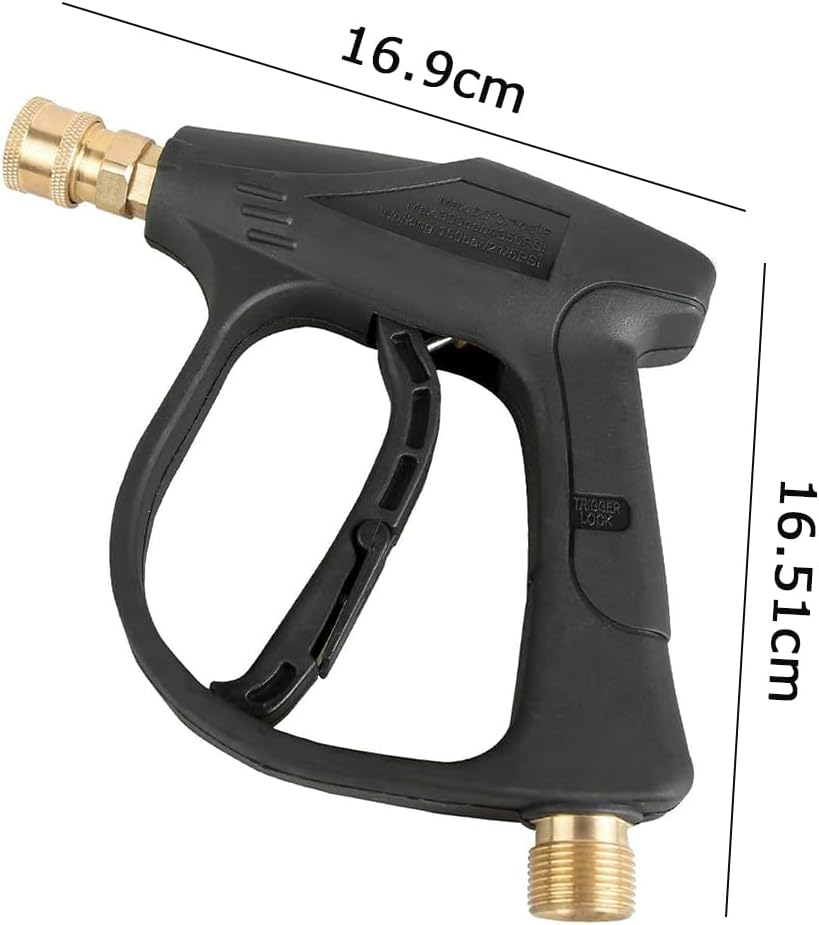 High Pressure Washer Gun, Car Cleaning Washer Tool, Power Short Spray Gun, Power Washer Gun Kit, Washer Gun with 5Pcs Spray Nozzles, Suitable for Indoor Outdoor image number 5