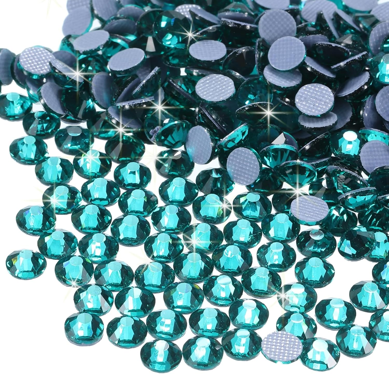 Sourcing Map 1440 Pcs Rhinestones Flatback Crystal Glass Gems for Crafts Clothes DIY Decoration(Ss20 4.8Mm,Olive Green)