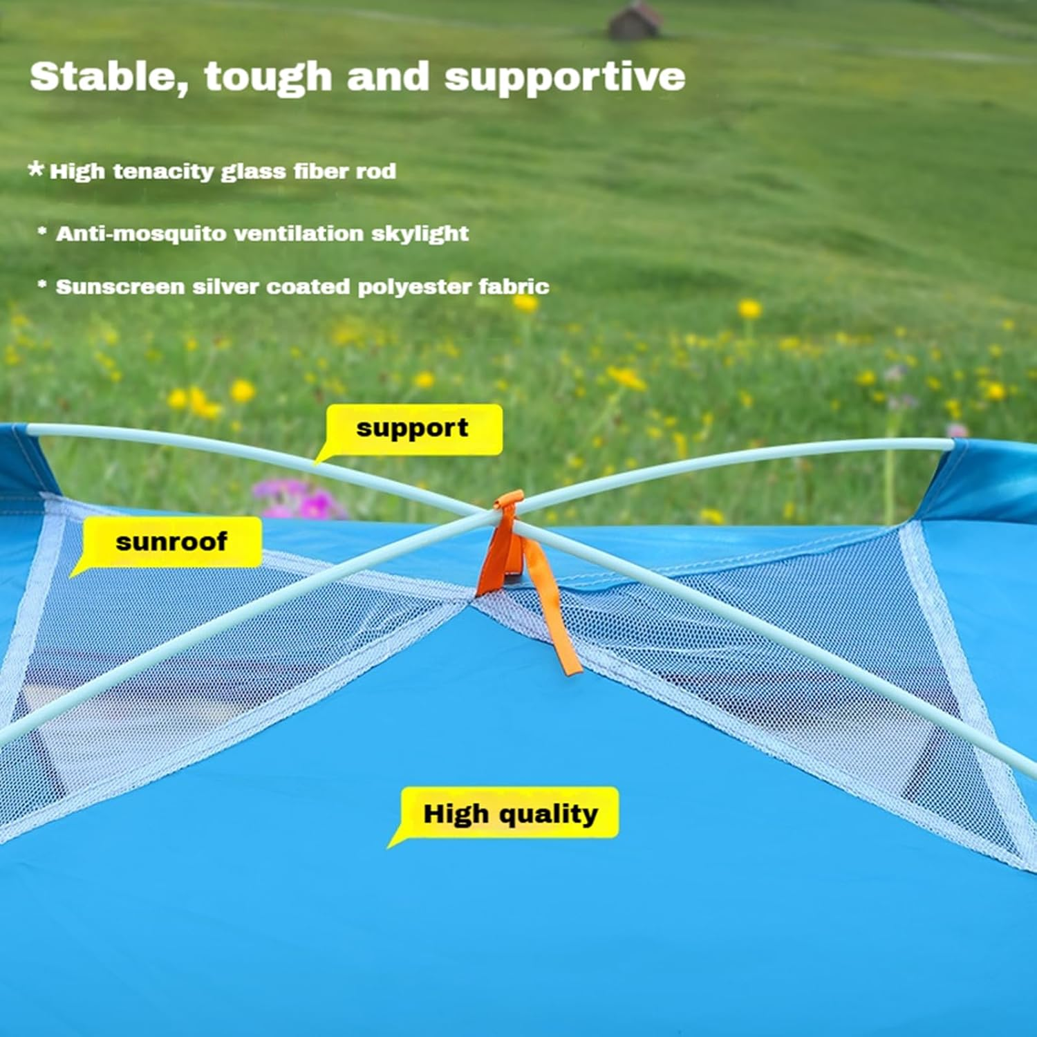 Camping Tent,Heyinova Pop up Beach Tent 2-3 Person,Easy Setup,With Carrying Bag,Pop up Tents Desert Camping,Weatherproof Tents for Festivals, Backyard, Sleepovers ﻿ image number 5