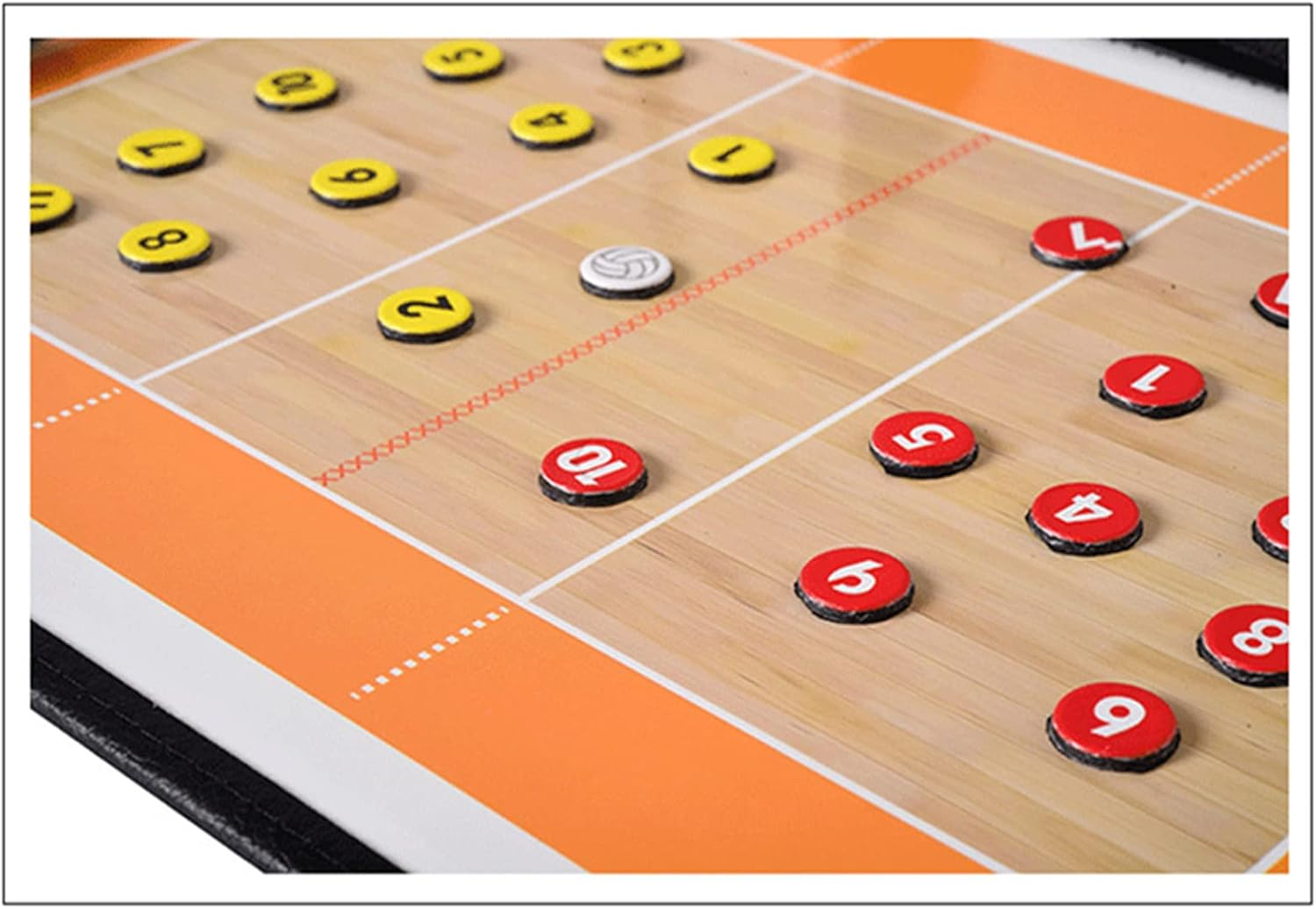 Roseflower Volleyball Magnetic Coaching Board, Volleyball Tactic Coaches Strategy Board Coach'S Training Equipment Aids,Dry Erase Coaching Marker Tactics Board Whiteboard, Lightweight Portable image number 1