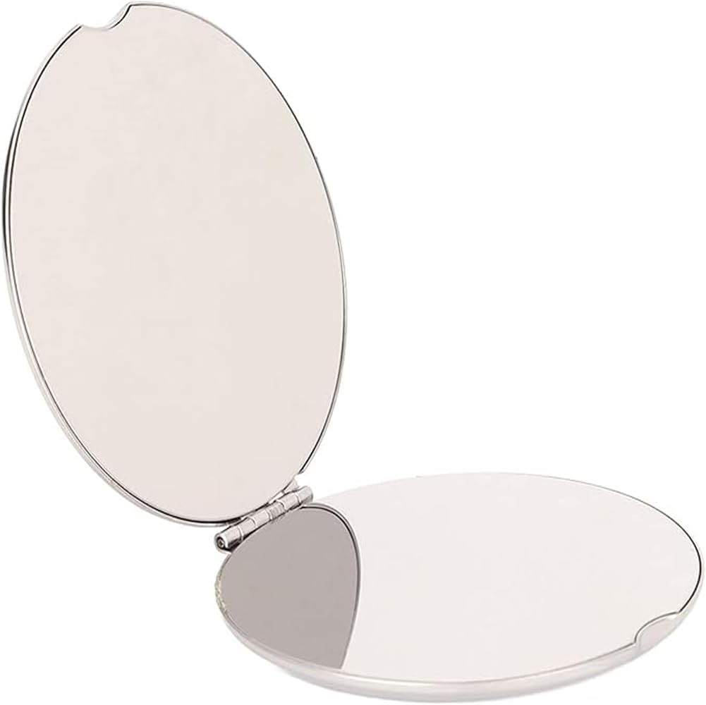 Stainless Steel Pocket Mirror - Small, Foldable, Portable and Compact for Purse, Travel and Makeup