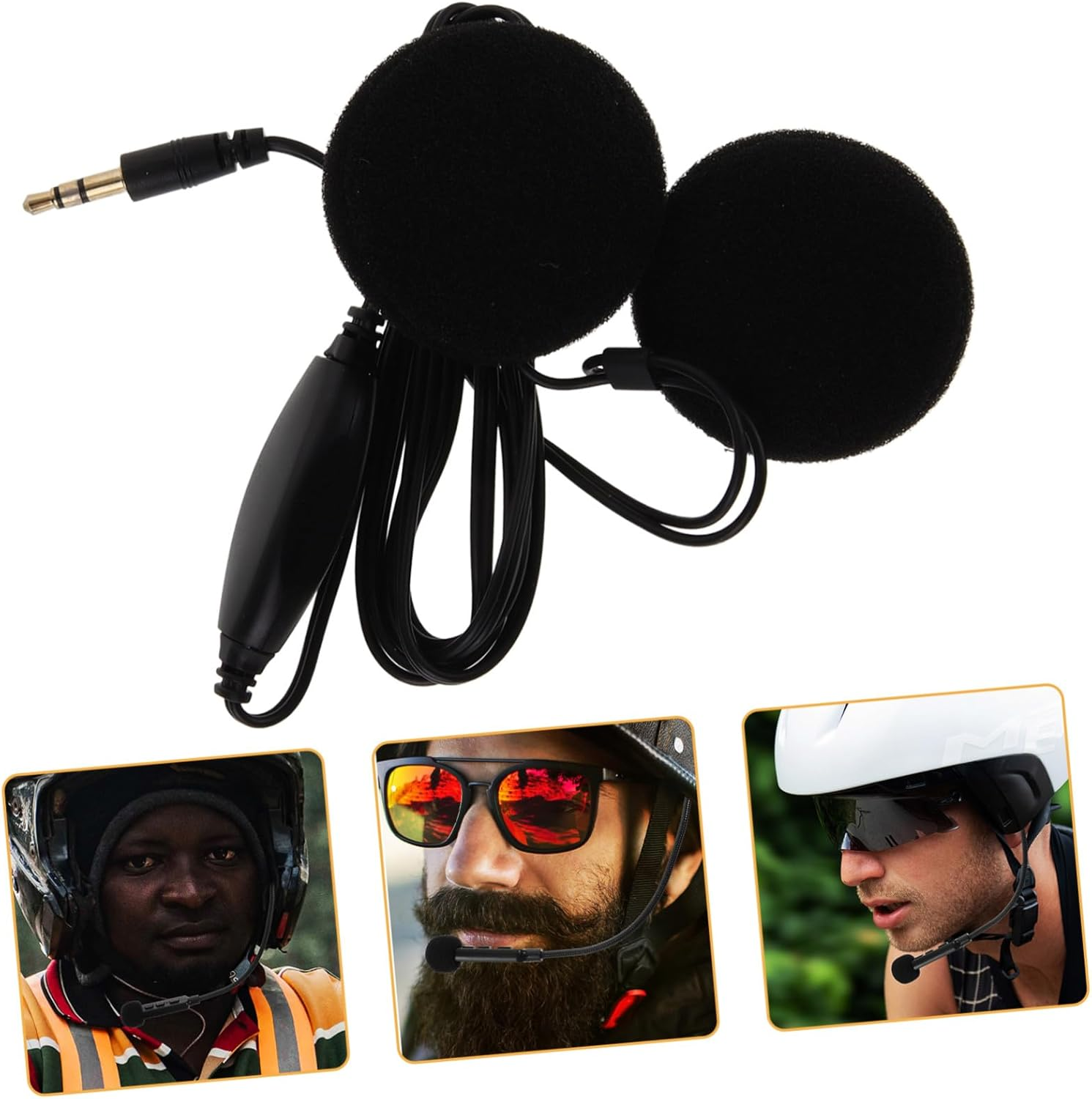 Gatuida Motorcycle Helmet Earphone Headphones with Mic 3.5Mm Wired Headset for Rider Gps Navigation Communication Compatible with Motorbike Helmets image number 3