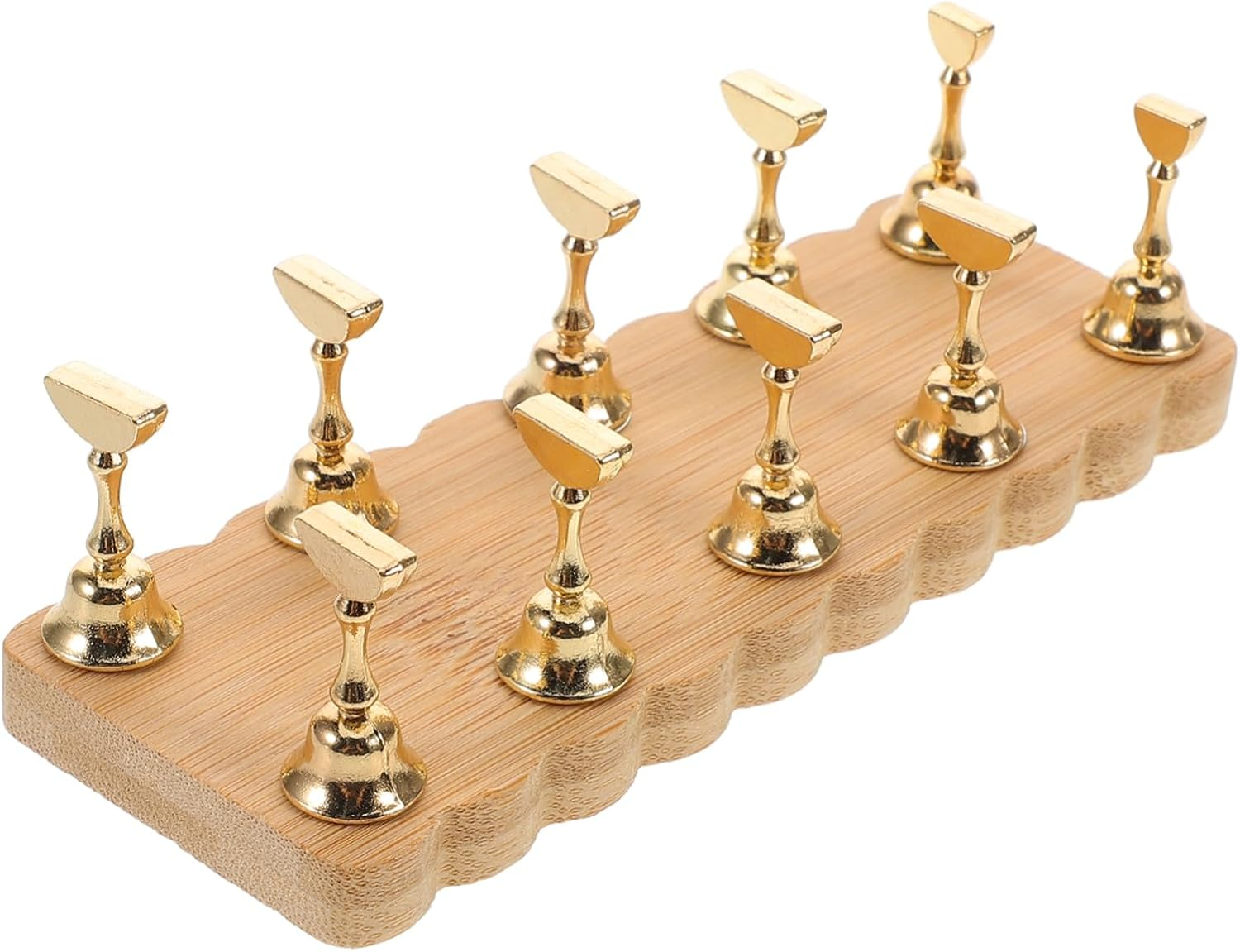 LOORGVEL Almond Fake Nails Tips Display Stand Home Diy Nail Art Training Tool Salon Nail Practice Stand for Nail Art Nails image number 3