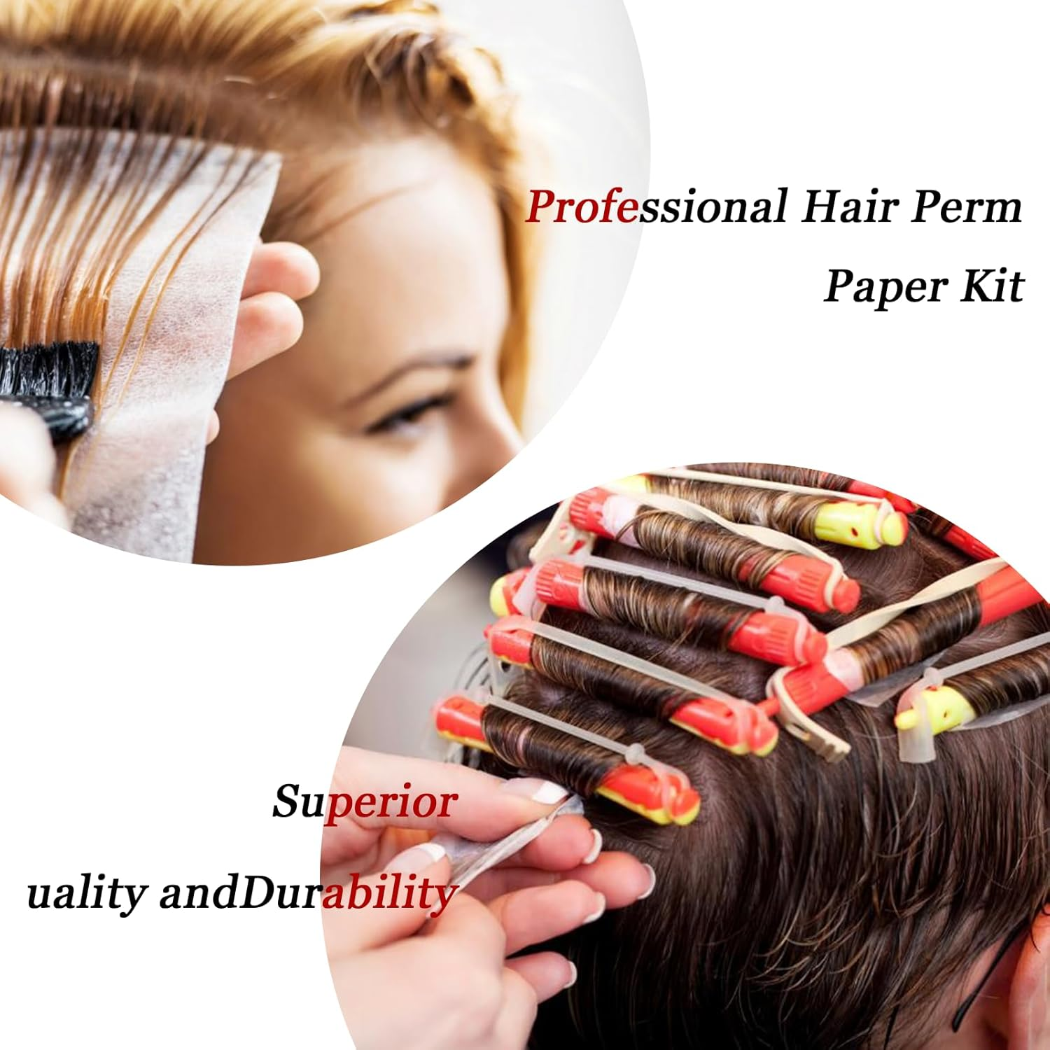 100 Pcs Salon Perm Paper, Salon Perm Paper Hair Color Paper, Hairdressing Perm Paper, Good Toughness High Temperature Resistance Perm Paper for Hot Cold Hair Curling Styling (11.5X6.5Cm, White)