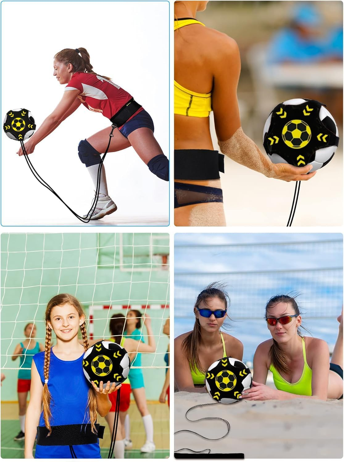 Soccer Training Belt,Soccer/Volleyball/Rugby Trainer,Hands-Free Adjustable Solo Soccer Trainer - Fits Ball Sizes 3, 4, and 5 image number 2