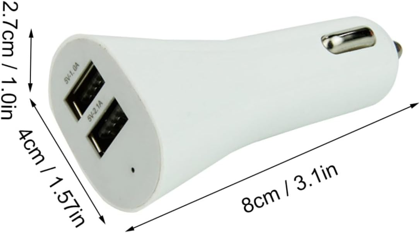 Jojofuny Dual USB Car Charger Multi Function Trumpet Design Car Phone Charger One for Two Cigarette Lighter Type for Vehicle image number 3