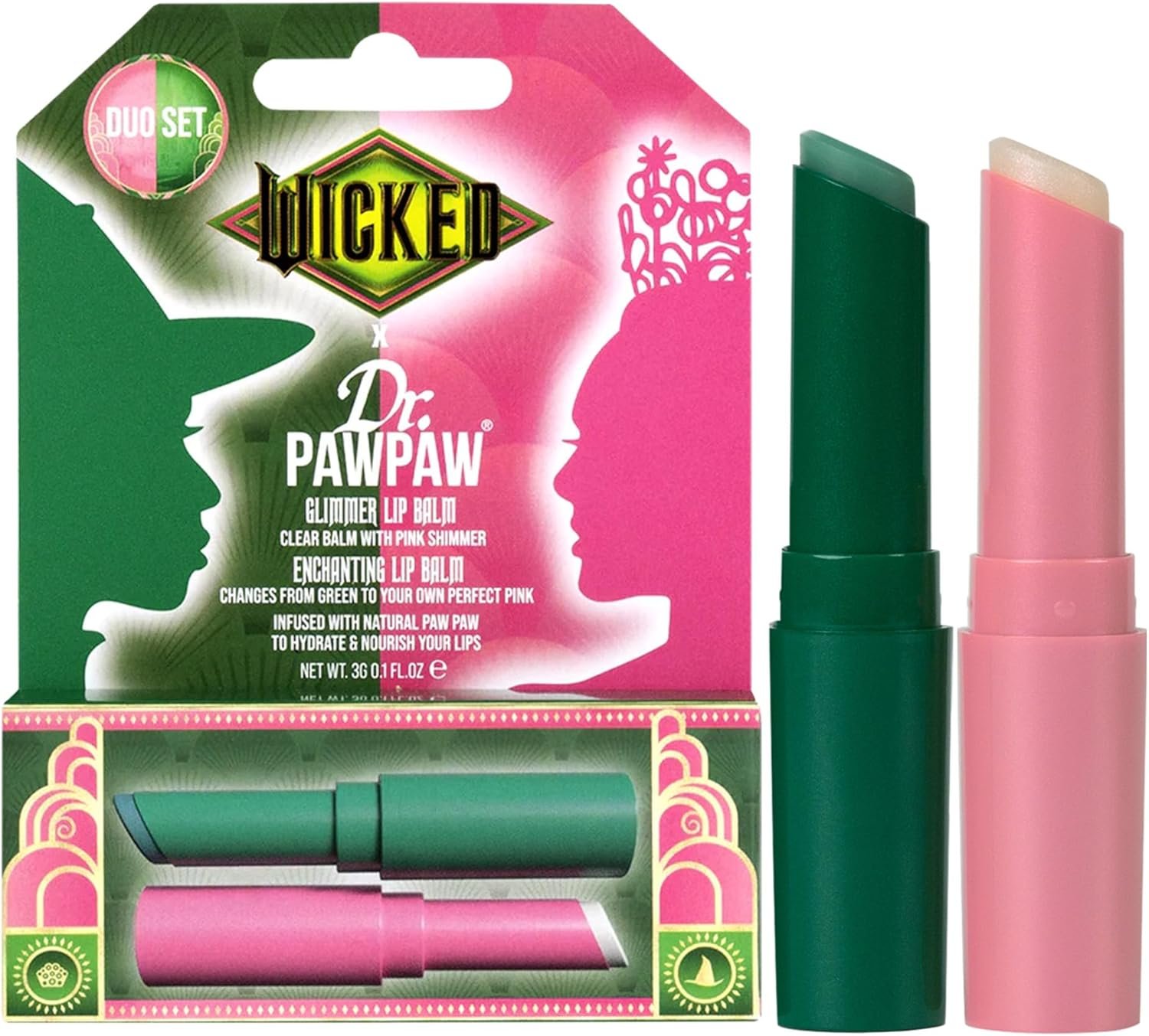 Dr.Pawpaw Wicked Enchanting & Glimmer Lip Balm Duo Pack image number 1