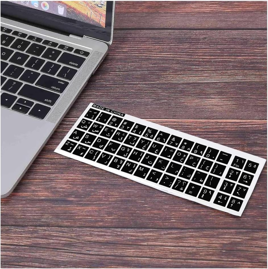 2 Pieces Transparent Arabic Keyboard Stickers with Letters for Laptop, PC, Desktop, Handy and Professional Computer Notebook image number 5