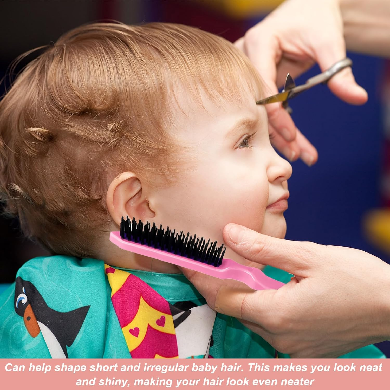 3Pcs Hair Brush,Slick Back Brush for Hair Can Care for Female Children Hair,Bristle Hair Brush Used to Remove Hair and Debris image number 4