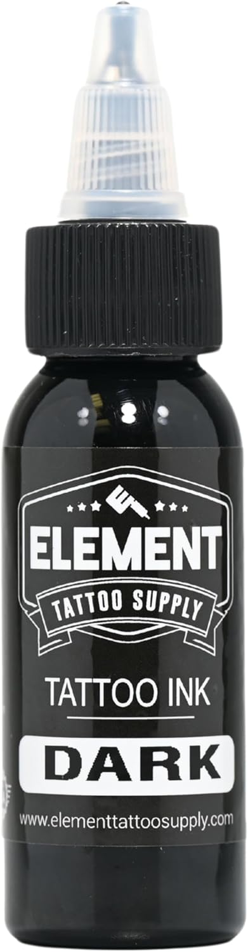 Element Tattoo Supply Greywash Tattoo Ink Set - Professional Tattooing, Light, Medium & Dark Shades, Includes Black & White Solid Inks for Outlining, Shading & Blending, 1 Oz Bottle (5 Pack) image number 4